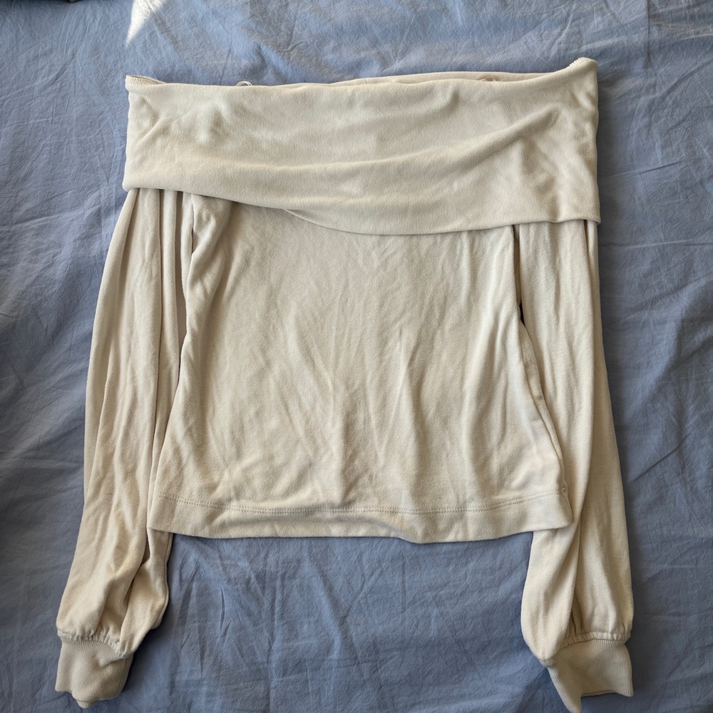 Banana republic off the shoulder white sweater